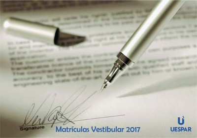 Matrículas para os aprovados no vestibular UESPAR 2017