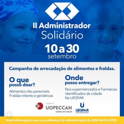 Acadêmicos comemoram o mês do Administrador com campanha solidária