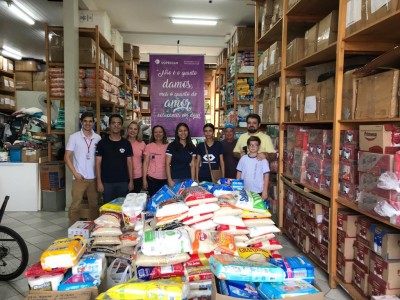Acadêmicos de Administração arrecadam mais de 1 tonelada de alimentos e 2.600 fraldas para a Uopeccan