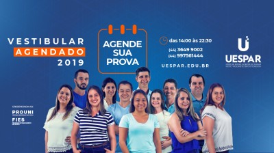 Vagas disponíveis para o Vestibular Agendado Uespar/Facitec 2019