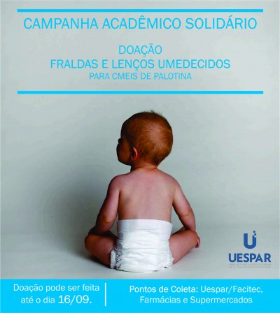 Campanha arrecada fraldas descartáveis e lenços umedecidos para CMEIS de Palotina